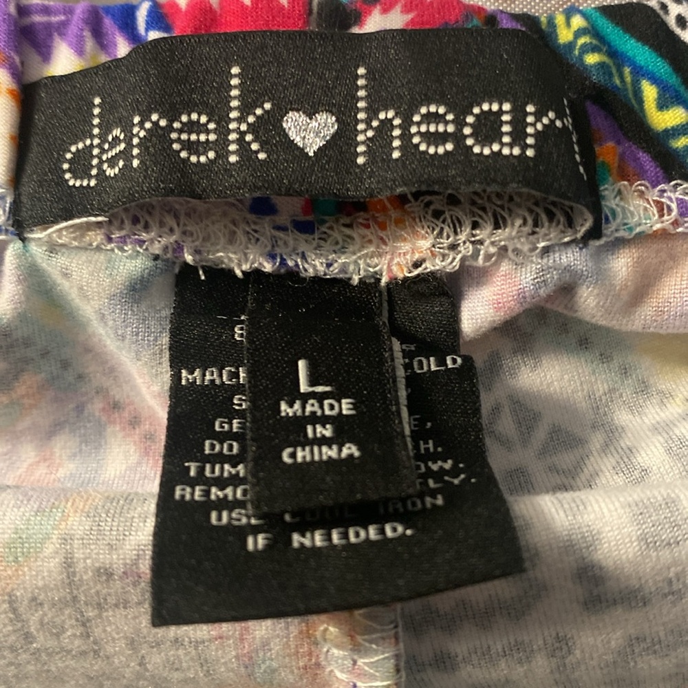Derek Heart multi colored patterned leggings - Picture 4 of 6